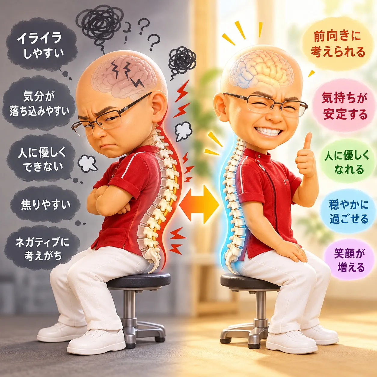 「背骨の歪みと性格、関係ある？」