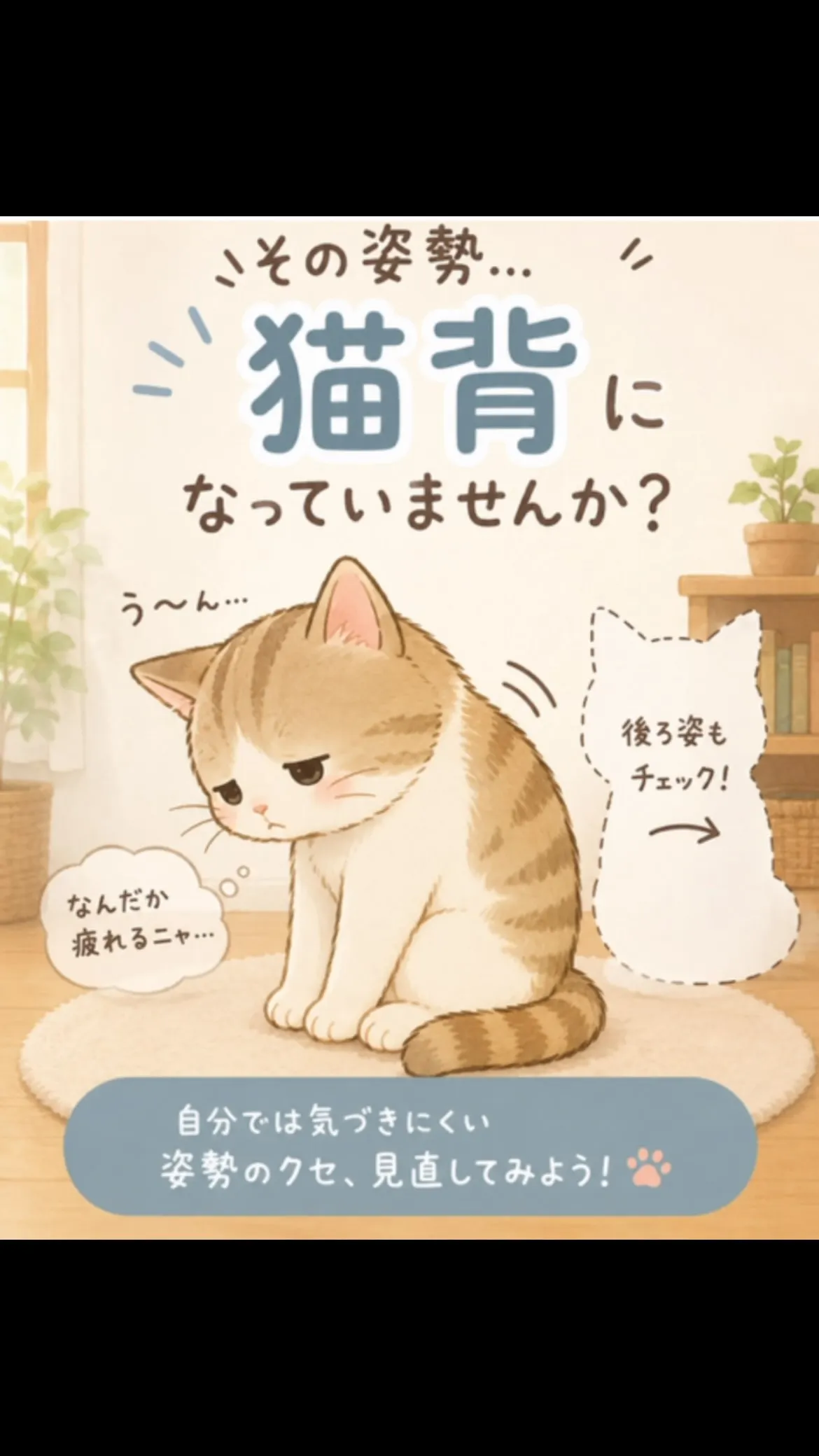 #猫背 